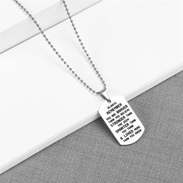 

pendant necklaces to my son stainless steel necklace gift for husband dad brother friend driver christmas gifts, Silver