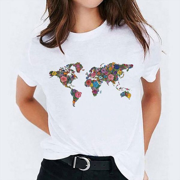 

for men world flower floral mens t shirt cute trend clothing print lady graphic ladies female tee, White;black