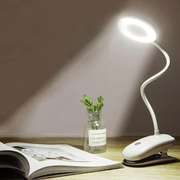 

table lamps rechargeable desk lamp portable led touch switch eye protection clip light 3 modes dimmable usb lights