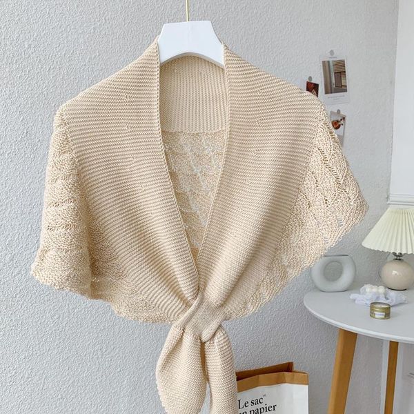 

hats, scarves & gloves sets beige us scale fall knit shawl women shoulders cape vest fake collar capes knotted scarf girl neck guard boy pon, Blue;gray
