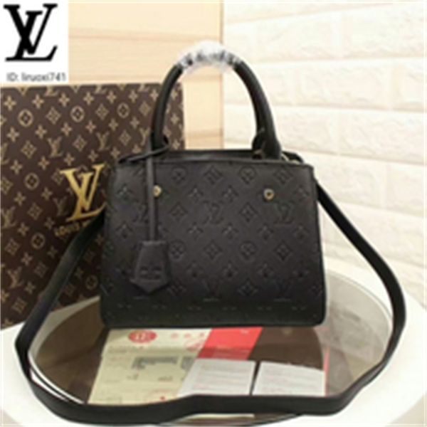 

brand designer luxury shm9 m41064 black embossed business handbag 29cm women handbags iconic bags handles shoulder bags totes cross body