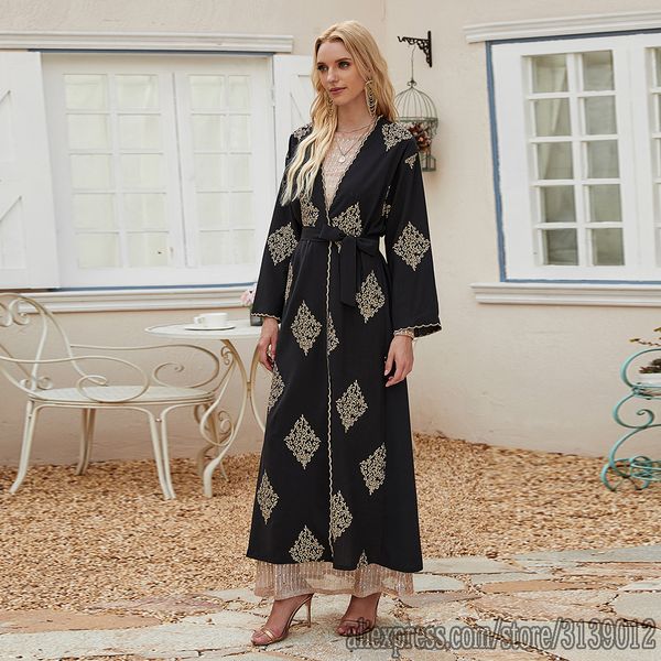 

open abaya dubai kimono cardigan muslim hijab dress kaftan islam clothing abayas for women caftan marocain robe musulman femme, Red