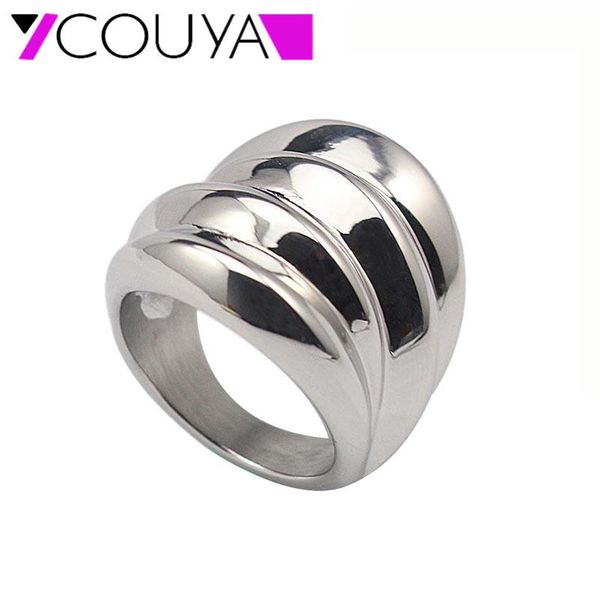 

wedding rings couya fashion men's jewelry accessories simple metal punk rock 316l stainless steel for men wholesale r10081, Slivery;golden