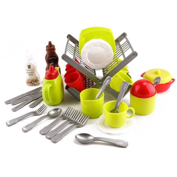 

kitchen children play house dish rack teapot combination toy girl birthday gift simulation tableware