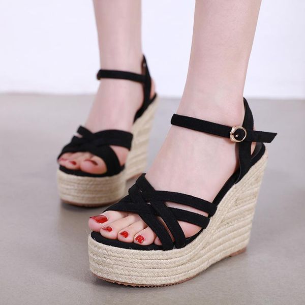 

open toe high heels platform sandals women shoes, Black