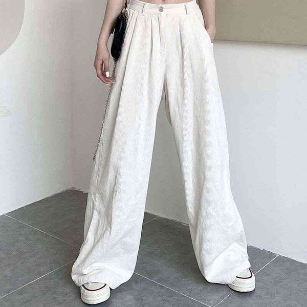

women's pants & capris calÃ§a feminina estilo vintage, calÃ§a de veludo, perna larga, cintura alta, lisa, solta, casual, outono 3wqn, Black;white