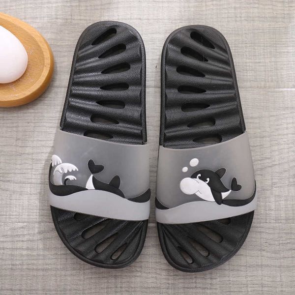 

slippers women's hollow lovely cartoon slides women fashion female summer pvc massage bathing wh19, Black
