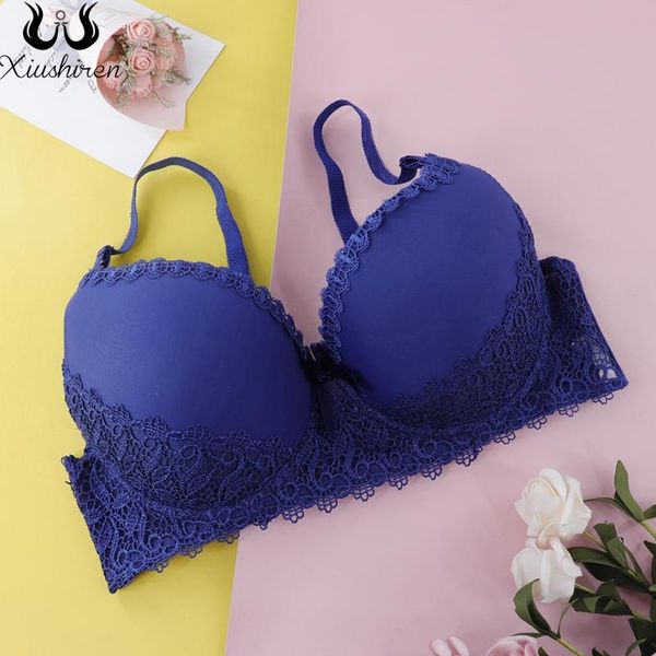 

bras xiushiren plus size c d cup women mesh floral embroidered bra lingerie bustier unpadded strappy brasier mujer, Red;black