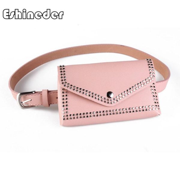 

waist bags eshineder pu leather women pack bag belt small simple casual envelope for fashion girls package