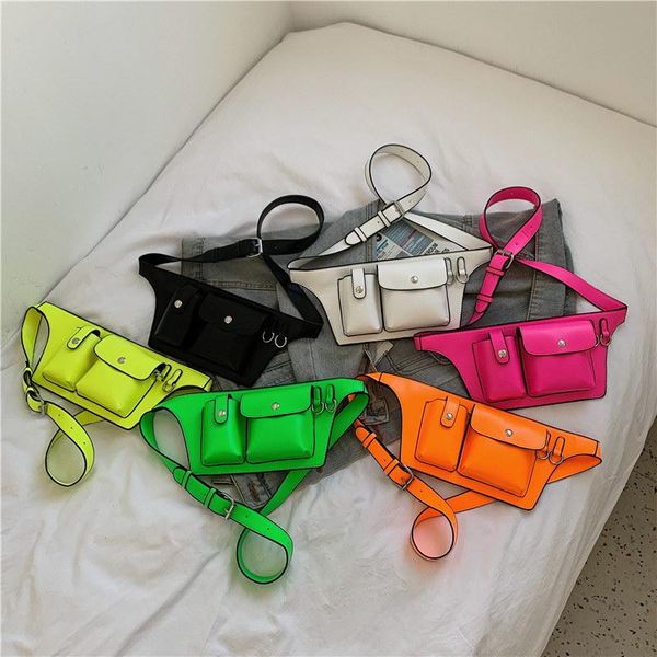 

diinovivo 2021 women waist bags fashion pocket design crossbody chest pu leather fanny pack female belt bag whdv1822