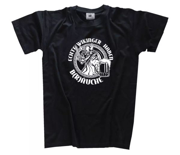 

real viking have b-r-Ã¤uche - customs - bellies t-shirt s-xxxl, White;black