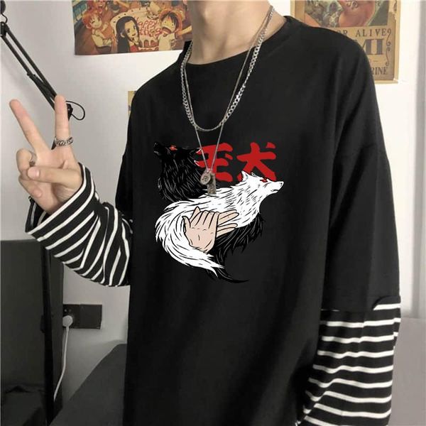 

men's t-shirts 2021 japanese anime jujutsu kaisen t shirt men kawaii summer yuji itadori graphic tees cool cartoon t-shirt male, White;black