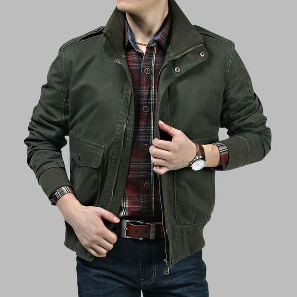 

men's jackets military bomber jacket men autumn winter thick warm windbreaker casual and coats cotton jaqueta masculina size m-4xl, Black;brown