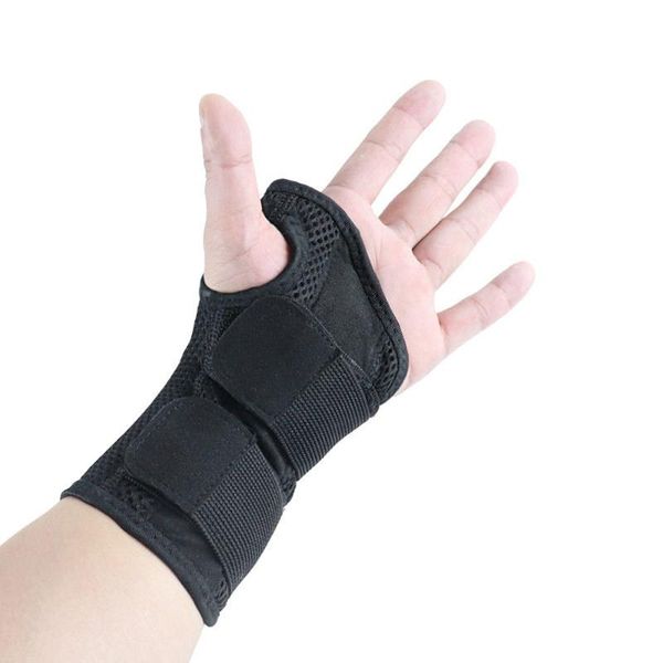 

wrist support multifunction wrapped elastic bandage therapy sport wrap pain relief fractures carpal tunnel wristbands for fitness 8.10, Black;red