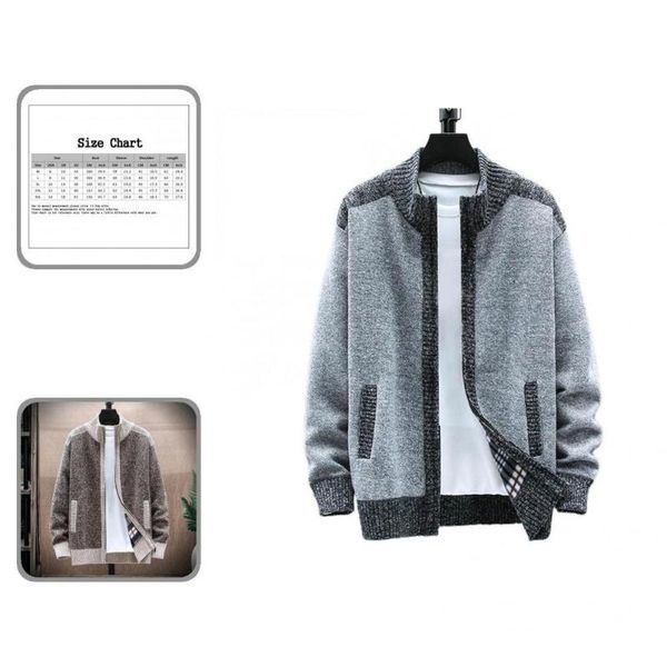 

men's jackets stylish stand collar zipper men jacket quick dry contrast colors, Black;brown