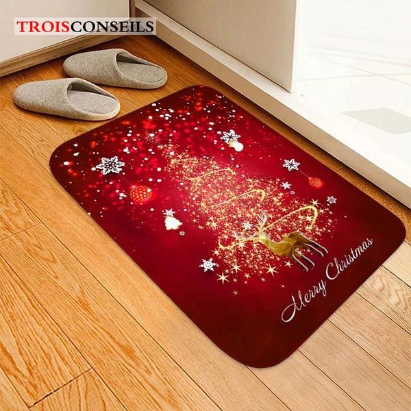 

carpets flannel carpet merry christmas doormat rug bathroom mat santa ornament decoration for home cristmas year 2021 gift