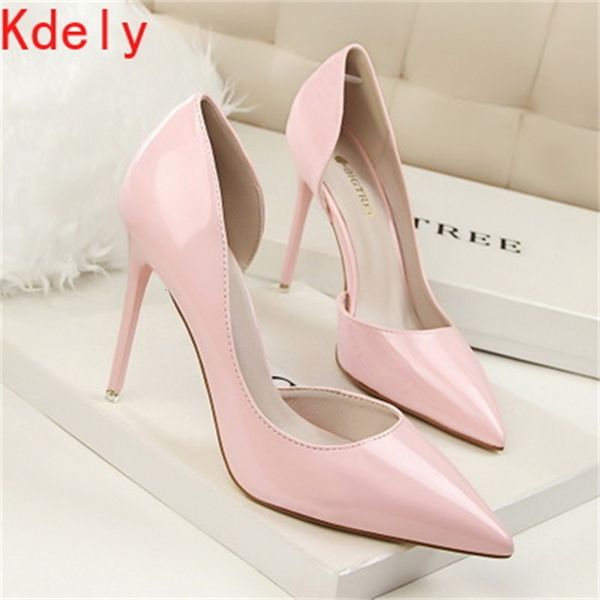 

sandals shoes patent leather heels fashion woman pumps stiletto women party high 12 colour efyh, Black
