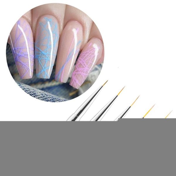 

nail brushes 3d gradient art diy beauty french style liner pen drawing lines grid stripe manicure painting uv gel brush, Yellow
