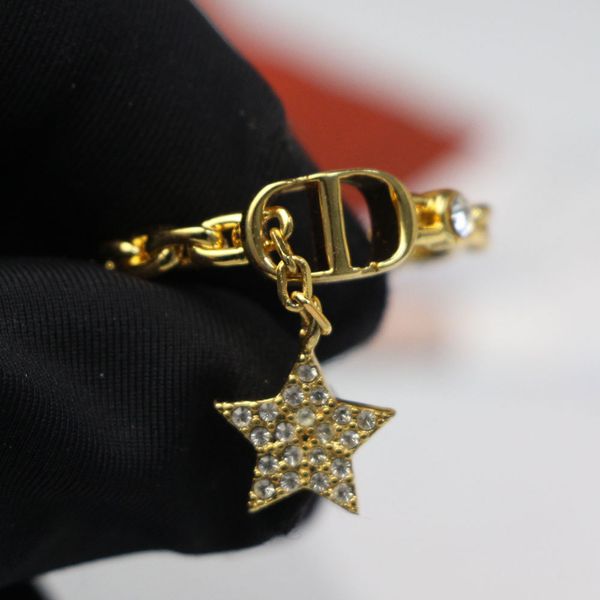 

ring letter star ring female fashion minimalist temperament female seiko version with gift box package, Silver