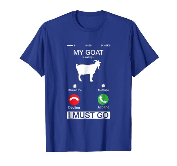 

my goat is calling and i must go funny phone screen t-shirt, White;black