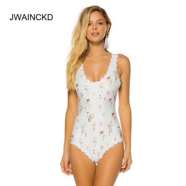 

one-piece suits jwainckd bikini 2021 print solid swimsuit female one piece swimwear women scoop neck bathing suit biquini push up bodysuit x