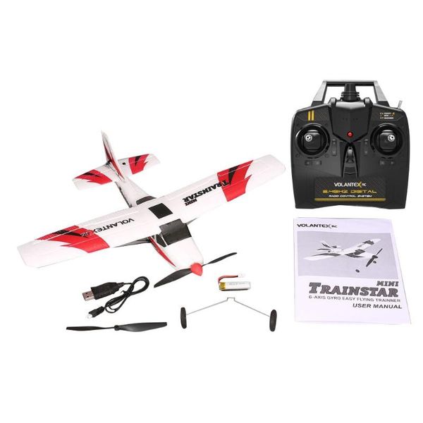 

drones volantex v761-1 2.4ghz 3ch mini trainstar 6-axis remote control rc airplane fixed wing drone plane rtf for kids gift present