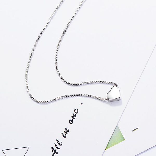 

pendant necklaces crystal heart leaf moon necklace women romantic fashion classic rhinestones ladies girl holiday beach statement jewelry, Silver