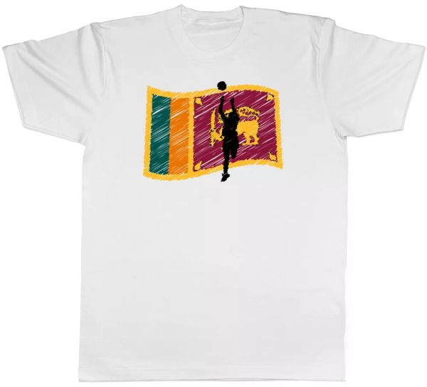 

sri lanka netball mens t-shirt, White;black