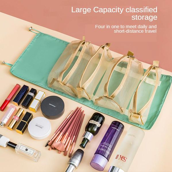 

women cosmetic bag necessaries portable wash makeup handbag toiletries jewelry storage pouch gadgets organize accessories stuff bags & cases