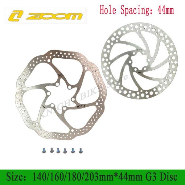 

bike brakes zoom mtb/road disc brake/cyclocross brake disc,44mm centerline 160mm 180mm 203mm rotor,with screws g3