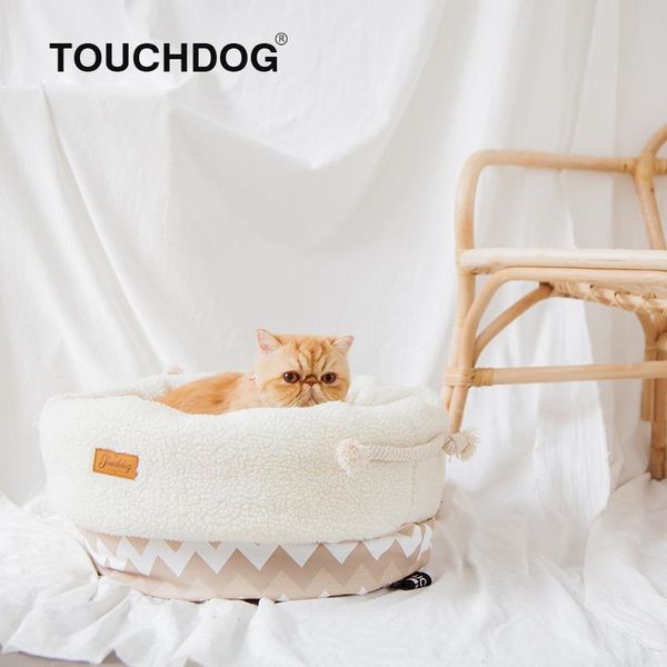 

kennels & pens touchdog round cat bed dog house pet basket products pad mattress fashion sofa