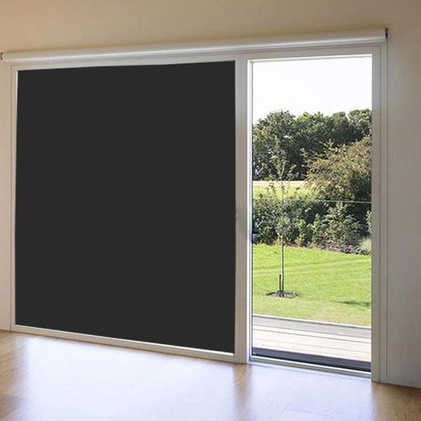 

wall stickers window blackout film removable 100% light blocking static total privacy room darkening tint black sticker