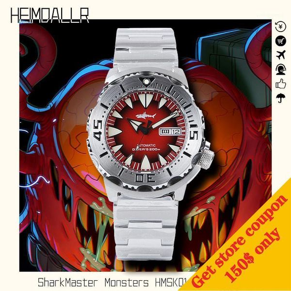 

heimdallr automatic diving watch srp313 luminous 200m waterproof sapphire stainless steel mechanical wristwatch prospex skx skz wristwatches, Slivery;brown