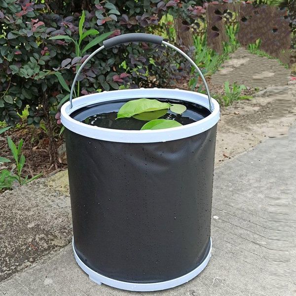 

folding clean water bucket foldable car cleaning home garden retractable plastic camping barbecue fishing 20l outdoor buckets