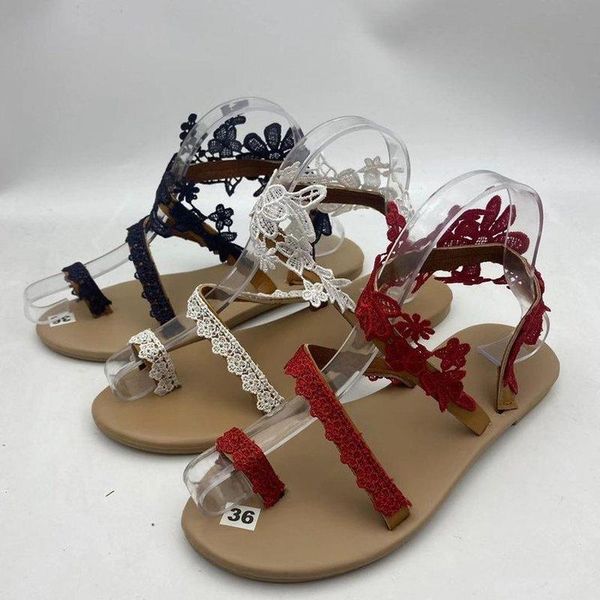 

sandals women flat shoes summer bohemian gladiator roman sandal lace straps floral sandalias mujer white female beach zapatos size 35-43, Black
