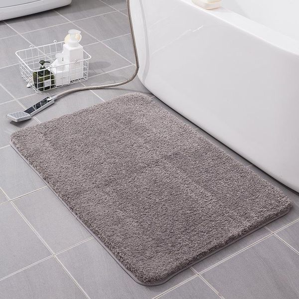 

bath mats bathroom bedroom non-slip solid soft foam rug shower thick carpet for kitchen grey