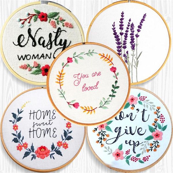 

other arts and crafts beginner handwork starter embroidery kit hoop cross stitch home decoration wall decor painting flowers craft stamped t