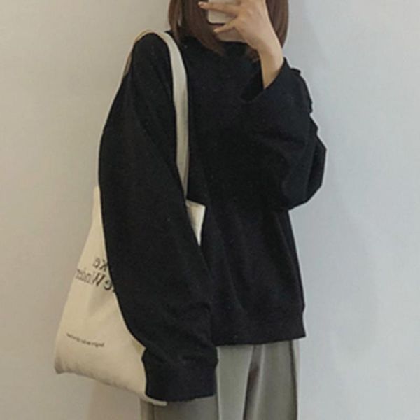 

women's hoodies & sweatshirts casual black hoodie women apricot loose lazy style spring gothic chic streetwear oversized sweatshirt