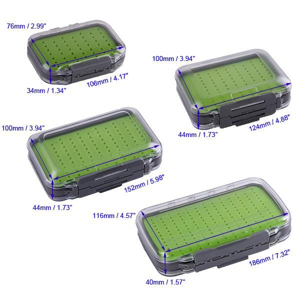 

aventik 100% waterproof box double sides silicone storage fishing accessories