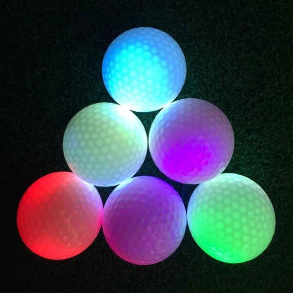 

golf balls 5 pcsled luminous flashing for night sports (assorted color)