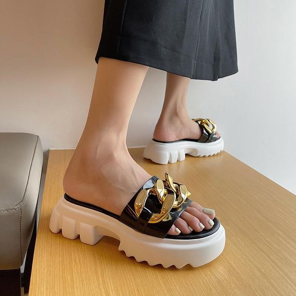 

sandals platform for women open toe black shoes 2021 summer night club flat