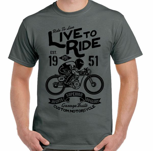 

cafe racer t-shirt biker who live to ride motorcycle man motorcycle bike enthusi..., White;black