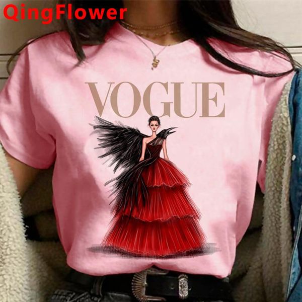 

women's t-shirt vogue princess summer t shirt women tumblr harajuku casual ulzzang couple tshirt, White