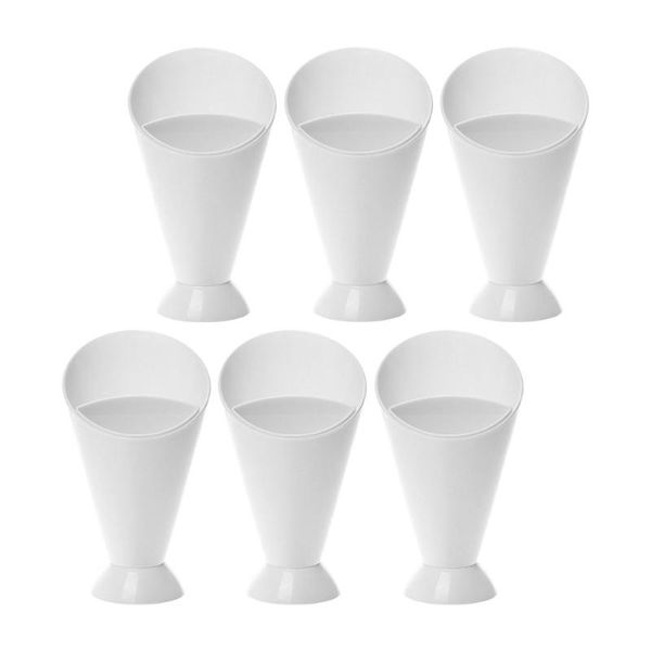 

bowls 6pcs french fry dipping cup cone ketchup pp salad