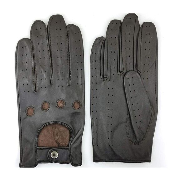 

harssidanzar mens gloves genuine leather thin driving gloves unlinedg, Blue;gray
