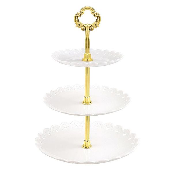 

other bakeware kitchen fruit plate space saving party wedding home decor cake stand plastic cupcake 3-tier detachable pastry dessert holder