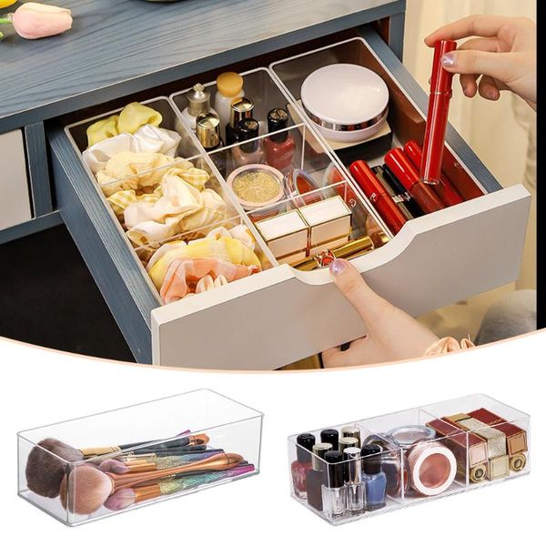 

storage boxes & bins drawer compartment box acrylic cosmetic lipstick layered dressing table finishing grid deskorganizer