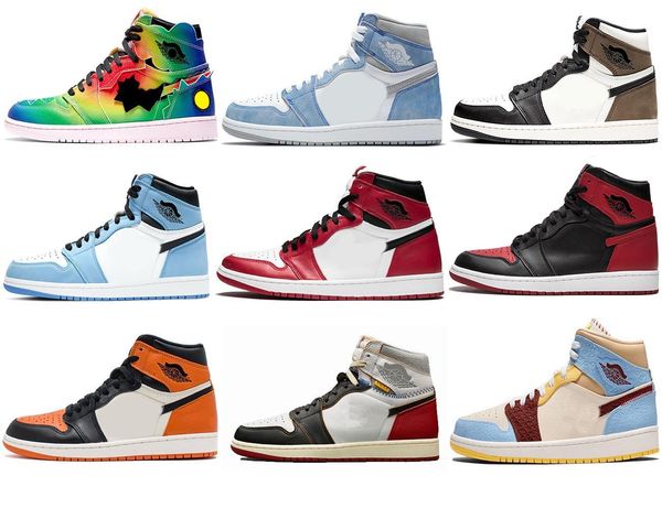 

2021 authentic 1 high og hyper royal shoes dark mocha fearless university blue union chicago balvin black toe bred banned sports j men outdo
