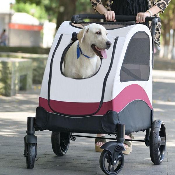 

fashion personalized pet stroller for medium and large dogs foldable cats outing portable safelarge-capacity luggage dog car seat covers