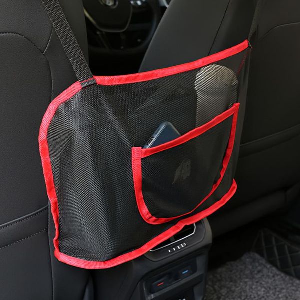 

car organizer double side storage net pocket handbag holder seat back backseat large capacity bag for purse pocke